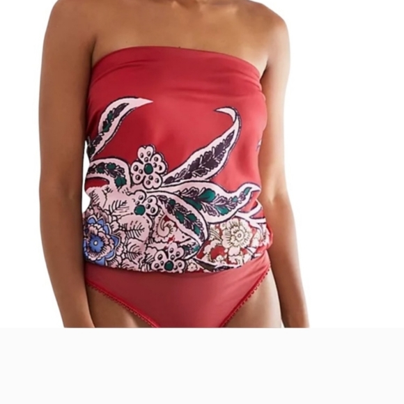 NWT FREE PEOPLE Handerkerchief Tie Back Satin Bodysuit Onesie, sz Small - Picture 2 of 9